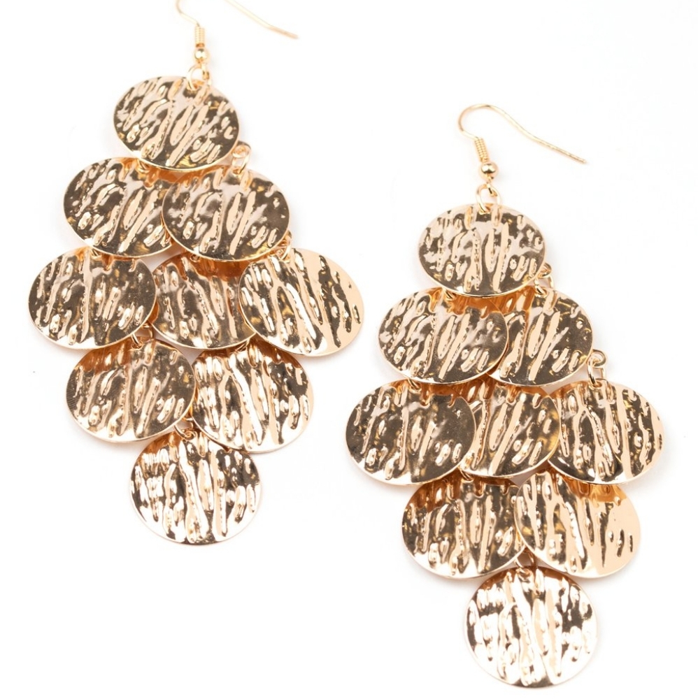 Uptown Edge Gold Earring (186)